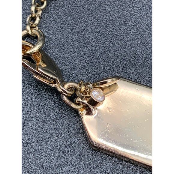 Ann Taylor Vintage Gold-Tone Necklace With Geometric Links & Lobster Clasp - Picture 4 of 6